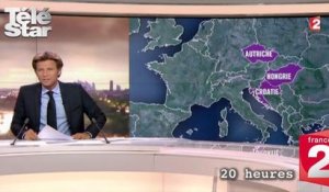 JT France 2 20 heures - L' Autriche prend la place de la République Tchèque sur une carte du journal de Laurent Delahousse - Dimanche 20 septembre 2015