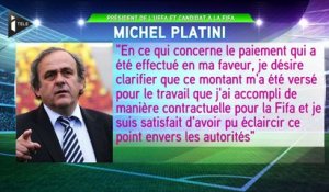 Paiement de Sepp Blatter : Michel Platini se défend
