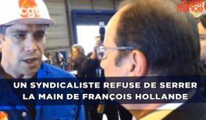 Un syndicaliste refuse de serrer la main de François Hollande