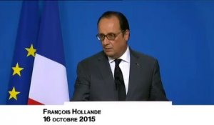 Pour François Hollande, ceux qui parlent d'une France envahie de migrants sont des "manipulateurs"