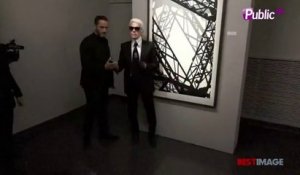 Exclu Vidéo : Karl Lagerfeld : vernissage de son exposition "A Visual Journey" à Paris