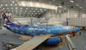 Avion Boeing peint à l'effigie de Frozen... Pour les fans de la reine des neiges