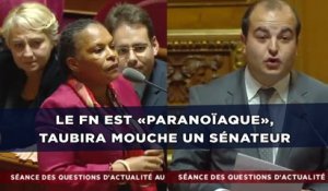 Le FN est «paranoïaque», Christiane Taubira mouche un sénateur