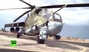 Exclusive : Les «chars volants» russes Mi-24 protègent le ciel syrien