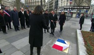 Inauguration d'une plaque commémorative aux victimes des attentats en 2015