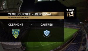 TOP 14 - Clermont - Castres : 42-13 - Essai Albert VULIVULI (CLE) - Saison 2015/2016