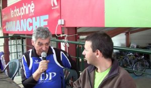 Interview Guy Burnat, président d'Aix-les-Bains, lors du match Aix-les-Bains contre CRO Lyon, Sport Boules, Aix 2015