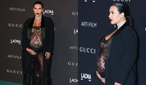 Kim Kardashian dévoile son ventre de femme enceinte au gala Art + Film