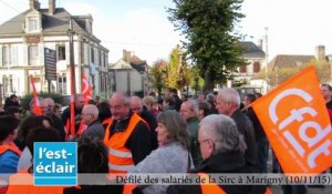 Marche des salariés de la SIRC à Marigny-le-Châtel