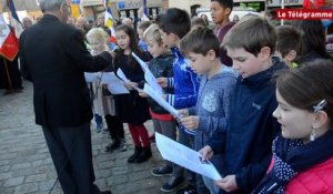 Lannion. 11-Novembre : les enfants chantent "La grande guerre"