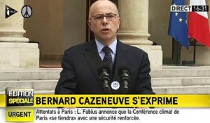 Attentats : Bernard Cazeneuve détaille le dispositif de sécurité