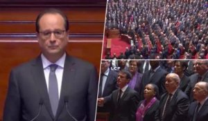 Standing ovation et Marseillaise après le discours de François Hollande.