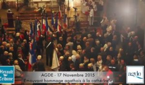 AGDE - 2015 - Emouvant hommage agathois aux victimes des attentats