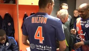 Le vestiaire Pailladin après MHSC 3-1 SDR