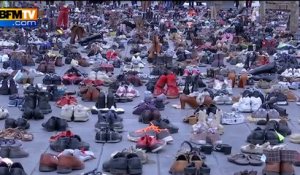 Cop21: des milliers de chaussures places de la République