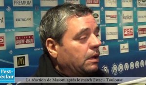 La réaction de Masoni après le match Estac - Toulouse (0-3)