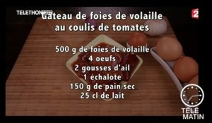 Gourmand - Gâteau de foie de volaille au coulis de tomates - 2015/12/05