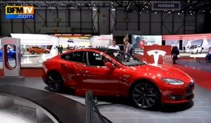 Salon de Genève: la Tesla Model X déploie ses ailes