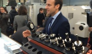 Emmanuel Macron en visite à Breizh Usinage