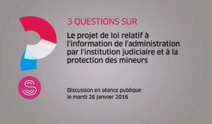 [Questions sur] Le PJL relatif à l'information de l'administration et protection des mineurs