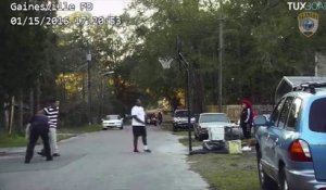 Match de basket improvisé avec un policier