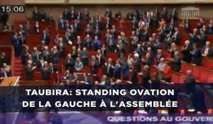 Démission de Taubira: Standing ovation de la gauche à l'Assemblée nationale