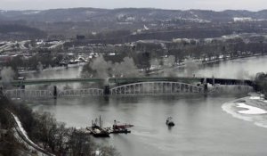 L'impressionnante vidéo de la démolition d'un pont à Pittsburgh