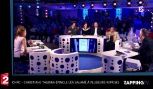 ONPC – Christiane Taubira épingle Léa Salamé à plusieurs reprises ! (Vidéo)
