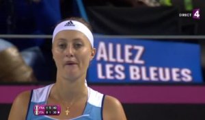 La balle de match de Kristina Mladenovic face à Sara Errani