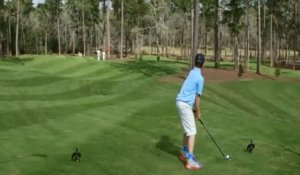 Golf: un "hole in one" à 11 ans et devant Tiger Woods