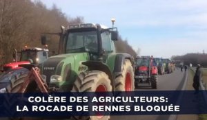 Colère des agriculteurs: La rocade de Rennes bloquée par des tracteurs