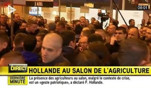Salon de l'agriculture: Les images de François Hollande face aux manifestants qui scandent "démission" et qui le sifflen