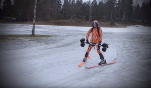 Elle fait du ski à 86 km/h avec un propulseur électrique !