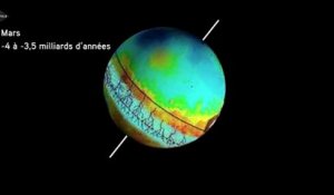 Mars : Il y a 3 milliards d'années, un gigantesque volcan a fait pivoter la croûte autour de son noyau