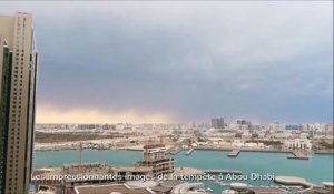 Les impressionnantes images de la tempête à Abou Dhabi