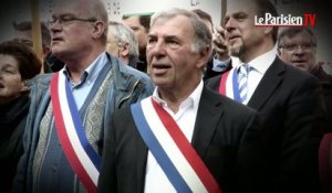 Pontoise : les élus manifestent contre le projet de fret ferroviaire
