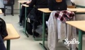 Ce prof pète un cable en plein cour en france