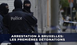Arrestation à Bruxelles: Les premières détonations enregistrées