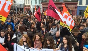 Manifestation contre la loi El Khomri à Cherbourg
