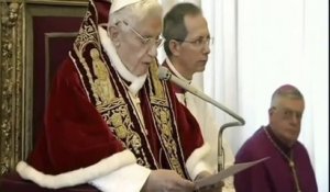 Le Pape Benoît XVI annonce sa démission