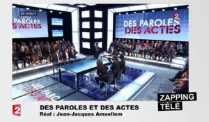 Un homme interrompt l'émission Des paroles et des actes en direct