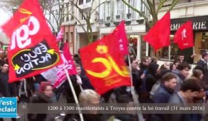 Entre 1200 et 1500 manifestants à Troyes contre la loi travail