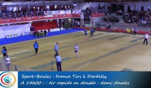 Demi-finales, tir rapide en double, France Tirs 2016, Sport Boules, Dardilly 2016