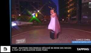 TPMP : Matthieu Delormeau déguisé en Reine des Neiges, il fait la circulation dans Paris (Vidéo)