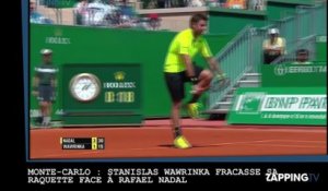 Monte-Carlo : Stanislas Wawrinka fracasse sa raquette face à Rafael Nadal (vidéo)