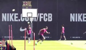 L'incroyable panier de Mascherano à l'entrainement