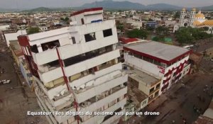 Les dégâts du séisme en Equateur filmé par un drone