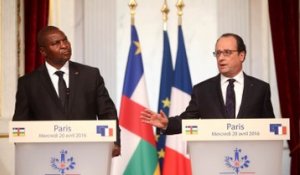 Déclaration conjointe avec M. Faustin-Archange Touadera, président de la République Centrafricaine