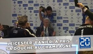 Leicester: Claudio Ranieri a pris sa petite douche au champagne