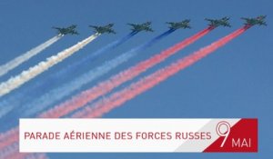 Le ballet des forces aériennes au-dessus de la place Rouge à Moscou